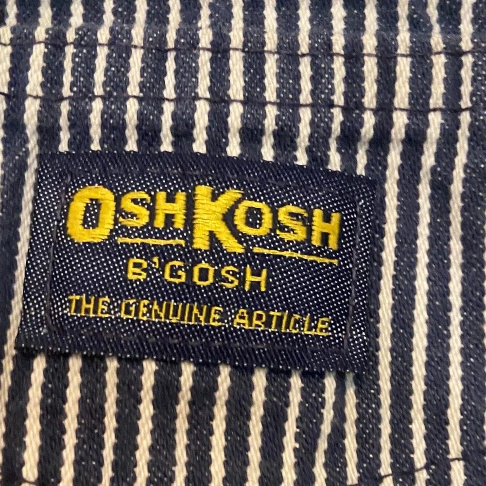 OshKosh B'gosh Blue and White Striped Kids Overalls